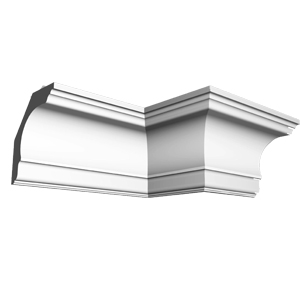 Гладкие карнизы из гипса